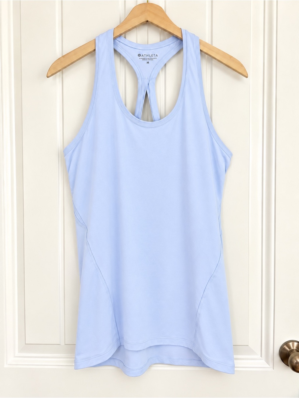 Athleta Light Blue Racerback Athletic Tank Top Size M